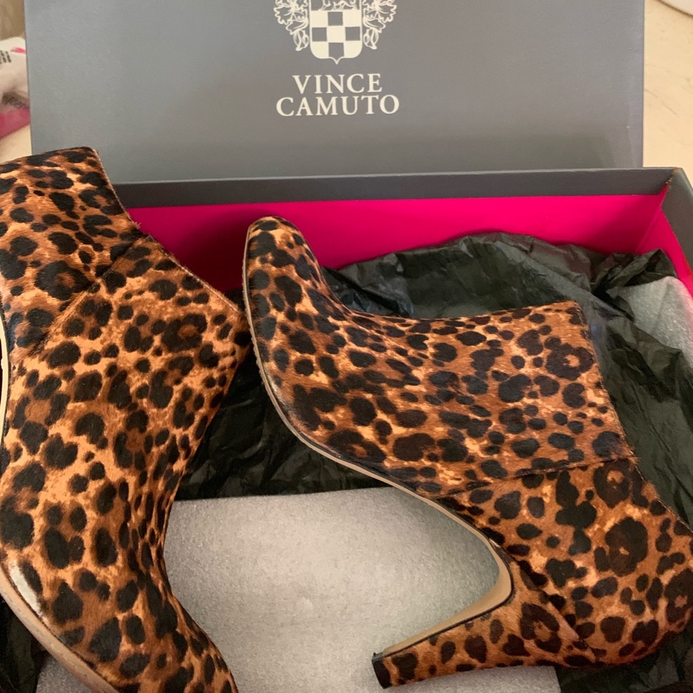 SALE Leopard Calf hair Booties